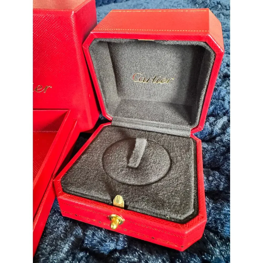 🎁 Authentic Cartier Red Jewelry Boxes – Inner & Outer Presentation Set